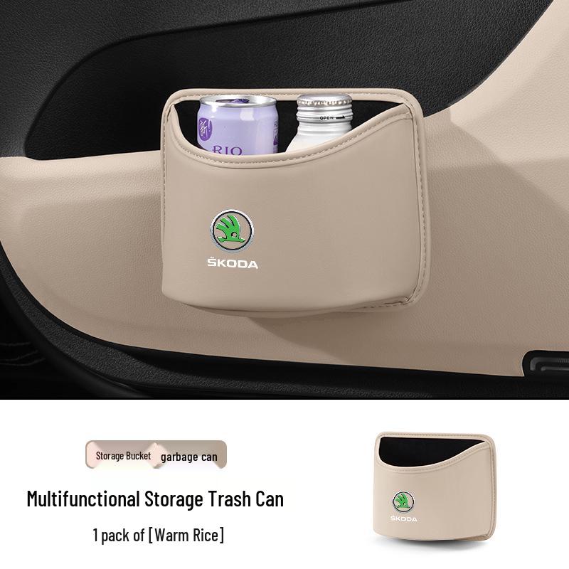 Skoda Car Trash Can & Storage for Octavia/Scala/Kamiq/Superb/Hao Rui/Kodiaq