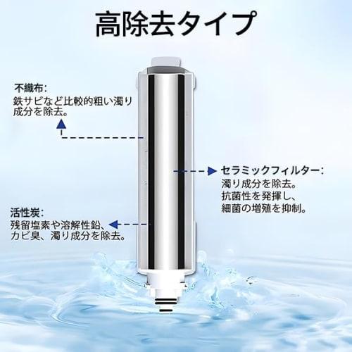 [Authentic Dealer] JF-K22-C Replacement Water Purification Cartridges, 15+2 Substances, High Chlorine Removal Type, jf-k22, Pack of 3