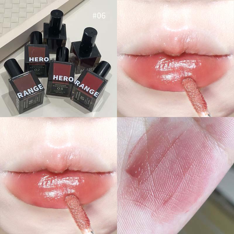 Dark Wave Iridescent Mirror Lip Glaze: Moisturizing, Long-lasting Korean Style Lipstick for a Natural Nude Look with Whitening Gloss Effect.