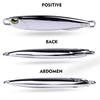 Mirror Surface Artificial Hard Fish Lure 10g-80g Spoon Spinner Bait Metal Jig Bait  White Tip