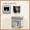 Cat Cave, Cat House, incl. Play Ball, Washable Cushion, 35.5 cm x 35.5 cm x 42.5 cm