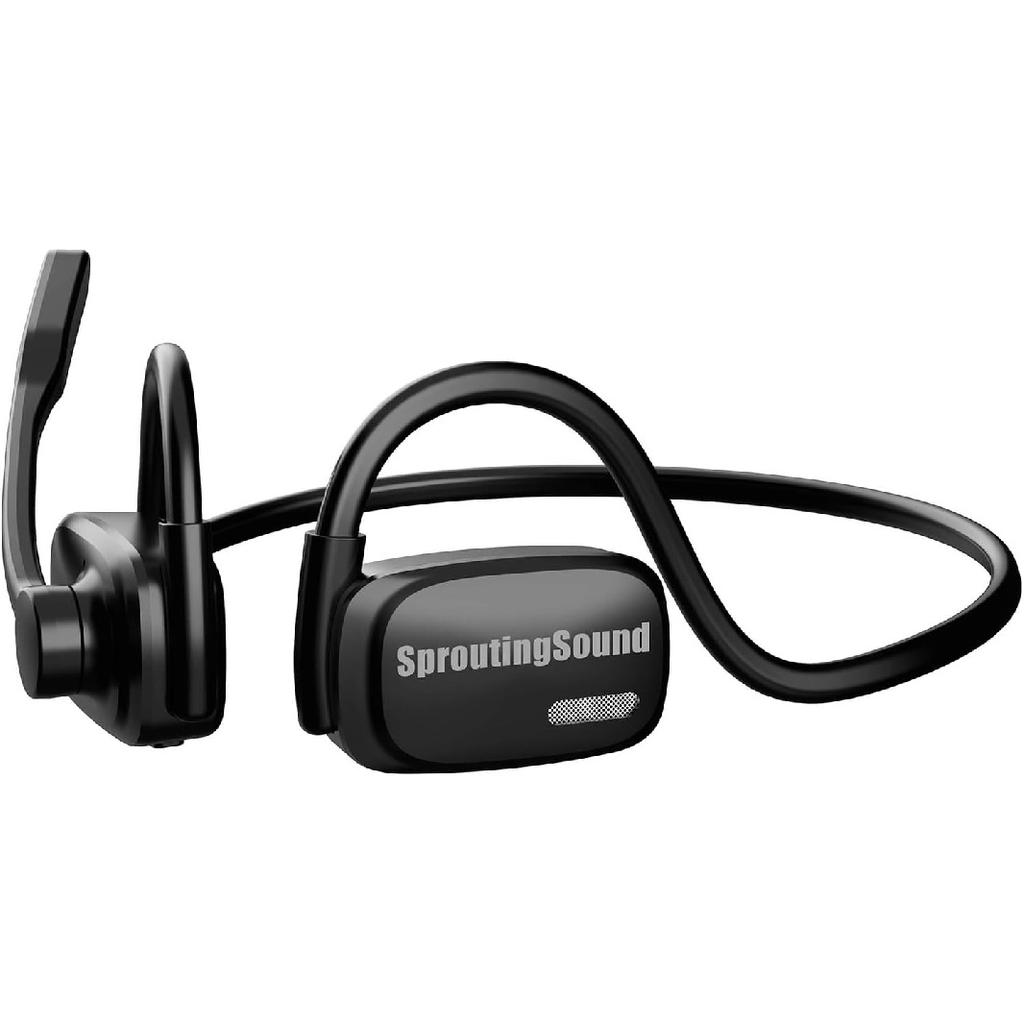 Bluetooth Headphones, Bluetooth V5.4 Wireless Headphones with Noise Cancelling Mic, 12H Playtime, 15.4mm Diaphragm Driver, Open Ear Headset for