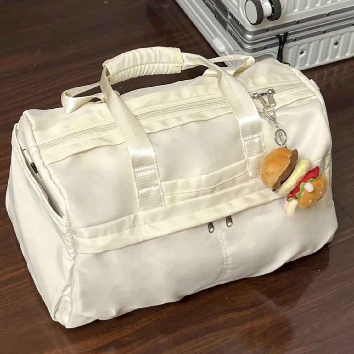 

Women s Large Capacity Fitness Travel Bag with Wet/Dry Separation Random Strap - No Bag белый/кремовый