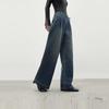 Qiu Shui Yi Ren Mid-High Waist Straight-Leg Jeans