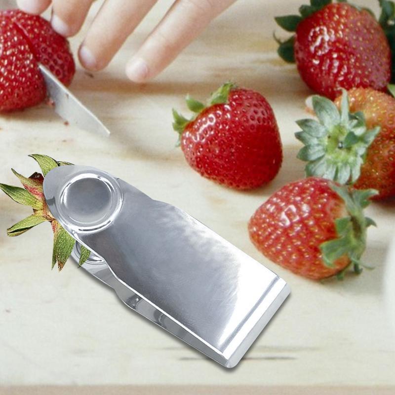 Strawberry Huller Stem Remover Manual Fruit Corer Tool Stainless Steel Fruit Stem Remover Picker Kitchen Gadgets For Strawberry