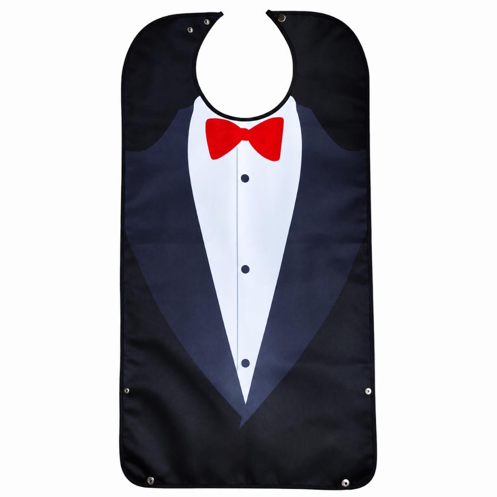 

Soft Business Suit Gentleman Adult Bib Waterproof Clothing Protectors for Elderly Feeding Nursing Style 8