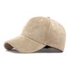 Unisex Suede Baseball Cap Adjustable Solid Color Sun Hat for Men Women Outdoor Sports