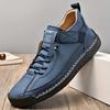 Men's Casual Leather Shoes,Ankle Boots Lightweight Loafers,Mid Top Walking Driving Shoes
