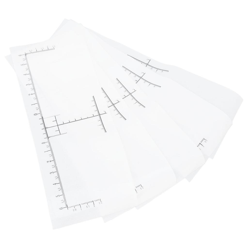 100pcs Eyebrow Ruler Disposable Eyebrow Ruler Sticker for Microblading with Standard Scale