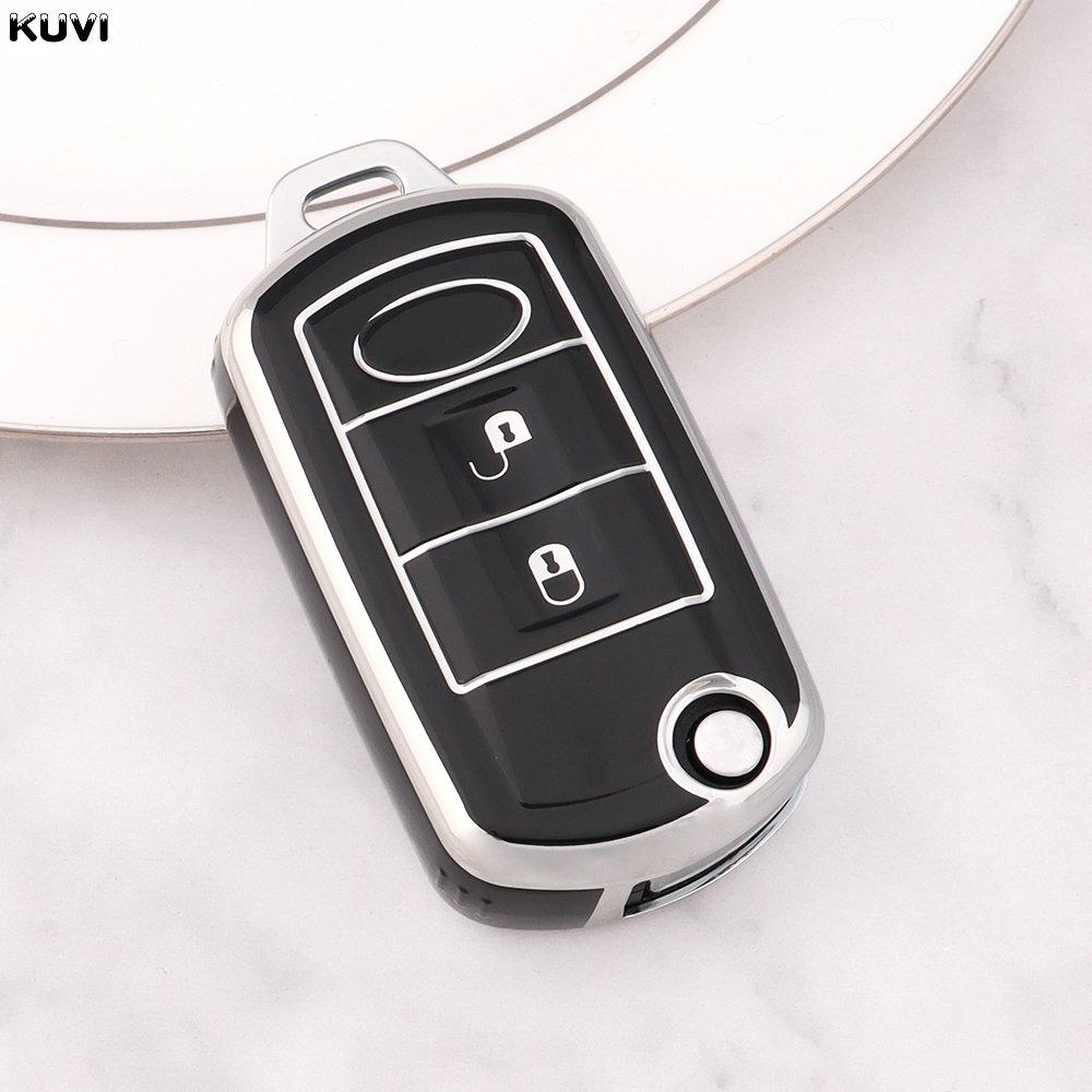Husă nouă din TPU pentru cheie auto pliabilă, tip scoică, pentru Land Rover Range Rover Sport LR3 Discovery 3, 3 butoane, protecție tip breloc, accesorii