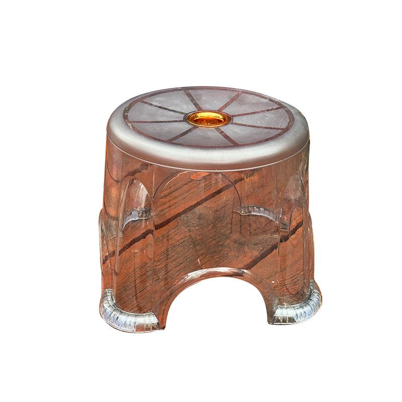 Clear Non-Slip Shower Stool - Thickened Plastic for Home & Bathroom Use
