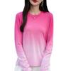 Herbst Dünne Damen Strickwaren Rundhals Farbverlauf Bottoming Shirt