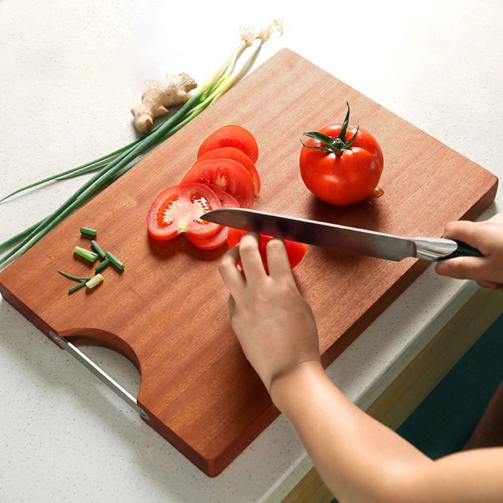 Antibacterial Wooden Chopping Blocks Rectangular Chopping Board Ebony Cutting Board  Restaurant