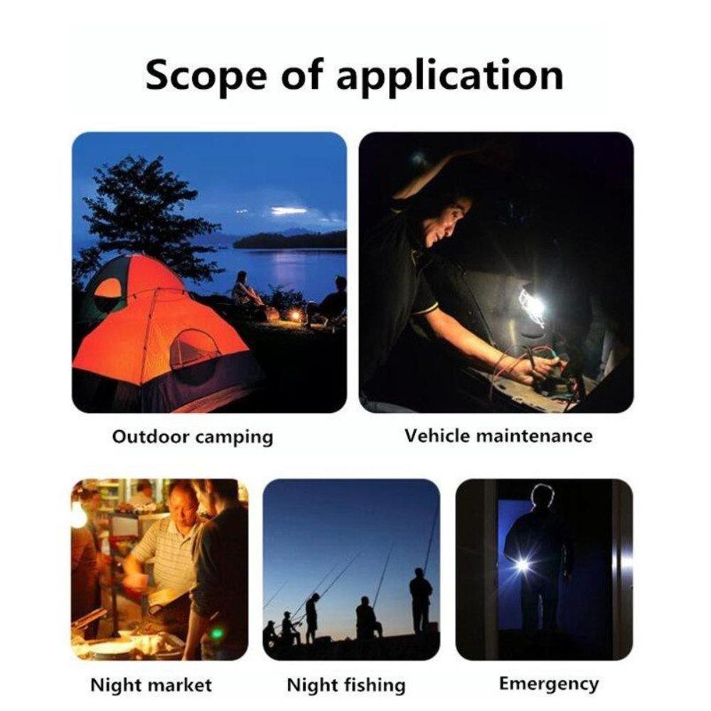 20W/40W/60W/80W/100W/150W/200W USB Rechargeable LED Lamp for Outdoor Camping Night Fishing Emergency Light