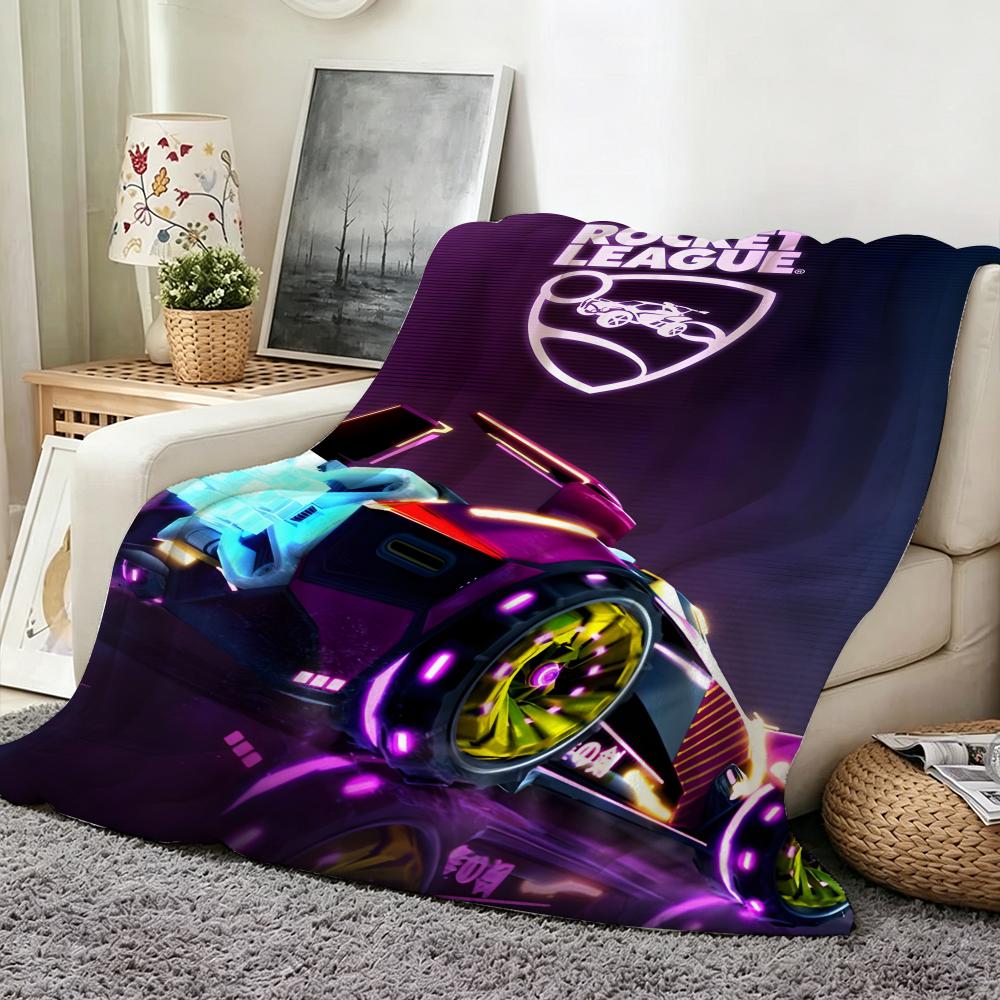 Coperta Plaid R Rocket L League Throw Adatta per Divano Soggiorno Camera da Letto