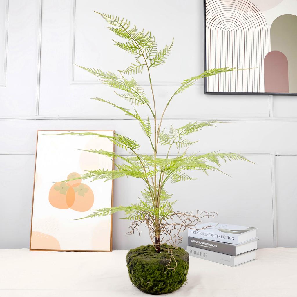 Dekorace z umělé perské trávy a kapradí: Dřevěná dekorace koně pro domácnost a fotografování