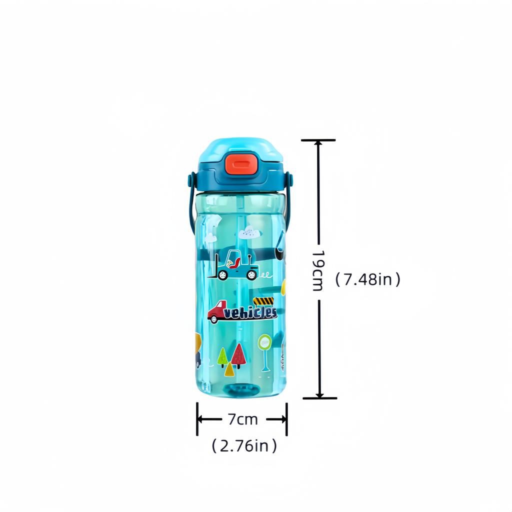 550ML High-Quality Outdoor Camping Drinking Tools Kids Straw Cup With Handle Plastic Straw Water Cup Sports Water Bottle