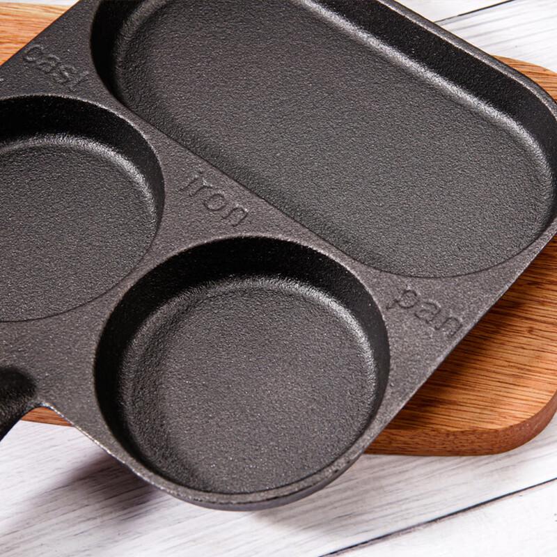 ZISIZ Cast Iron Multi-Section Breakfast Frying Pan