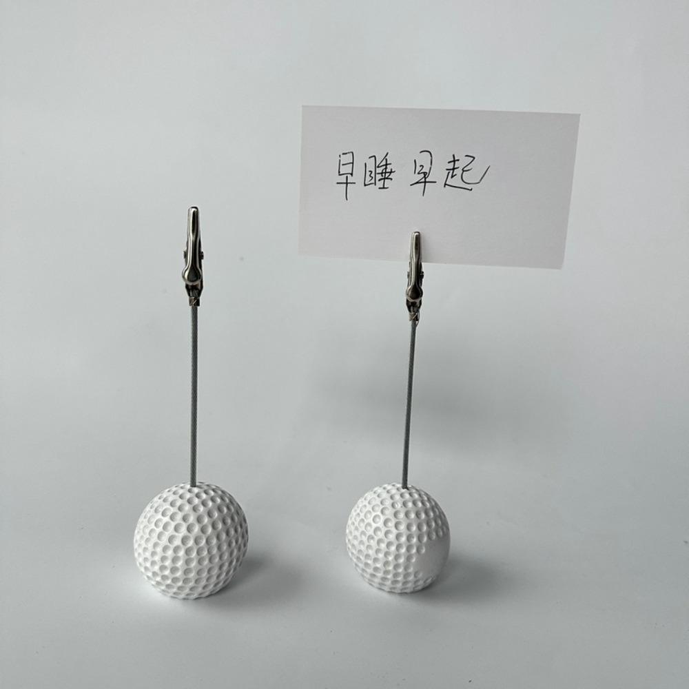 3pcs Resin Golf Ball Base Stable Base Place Card Holder Memo Holder Memo Clamp  Sport Display