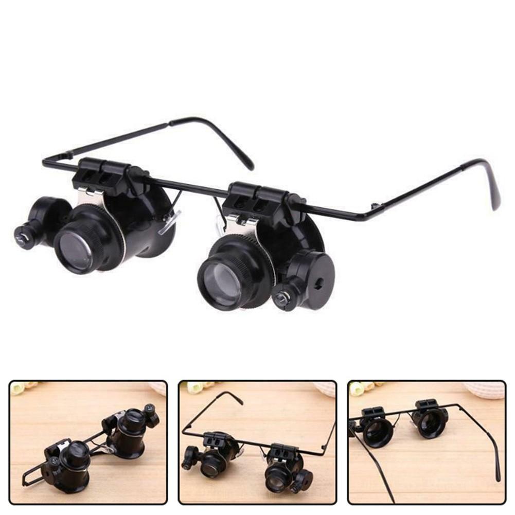 For Jewel Inspection 20x Magnification Jeweler Repair Tool 20x Magnifying Glasses With Led Light Coin Magnifier