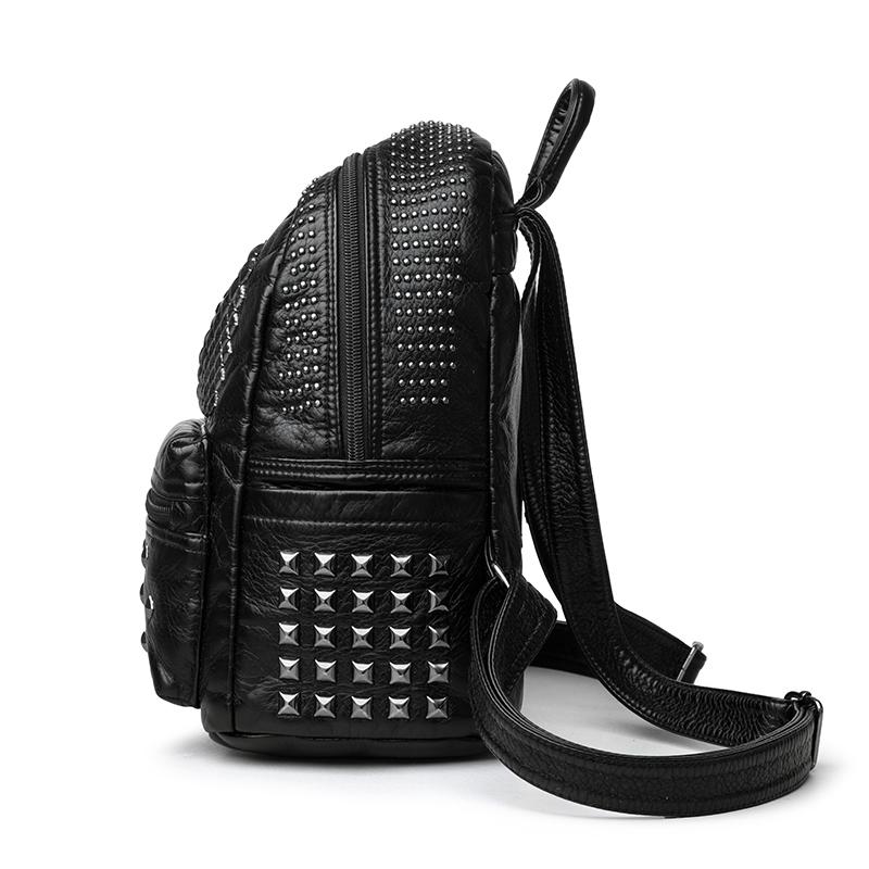 Rivet PU Backpack Women Travel Backpack