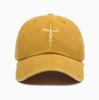 Retro art font printing washed old soft top casual versatile baseball cap unisex hat