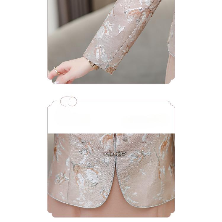 Festive Mother of The Groom Dress with Slim Fit Suit for Autumn Wedding