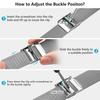For Samsung Galaxy Watch 3 41mm Milan Metal Steel Mesh Buckle Watch Band