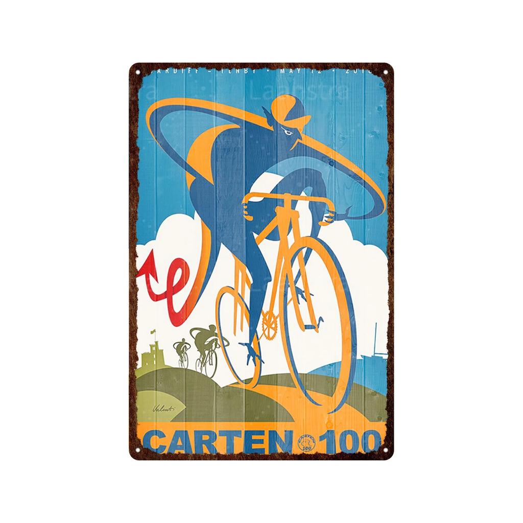 Mountain Bike Vintage Poster Landscape Metal Plate Plaque Wall Decor Iron Retro Posters Man Cave Bar Club Decoration Artwork