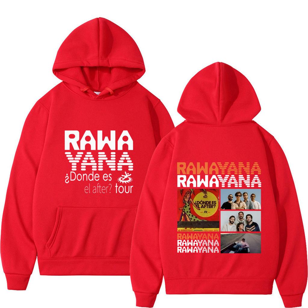 Rawayana Tour Print Hoodie Herren Damen Hip-Hop Pullover Langarm Locker Lässig Sweatshirts Oberteile