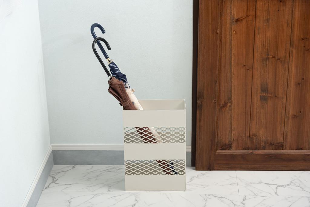 Azumaya-kk Umbrella Stand, White, Width 28 x Depth 12 x Height 41 cm (LFS-182WH)
