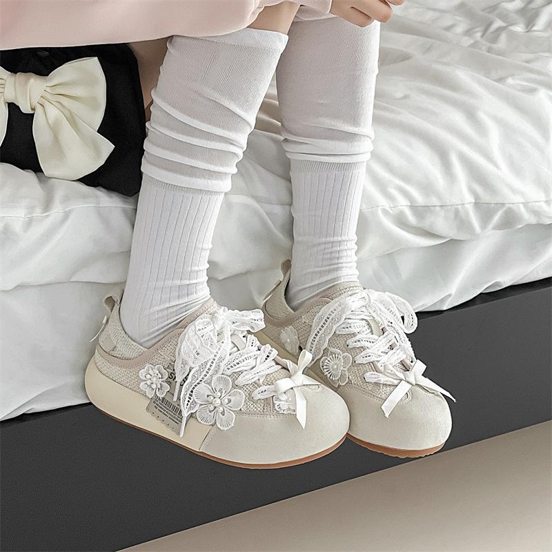 Retro platform European bag shoes ballet fashion training shoes summer new casual lace breathable