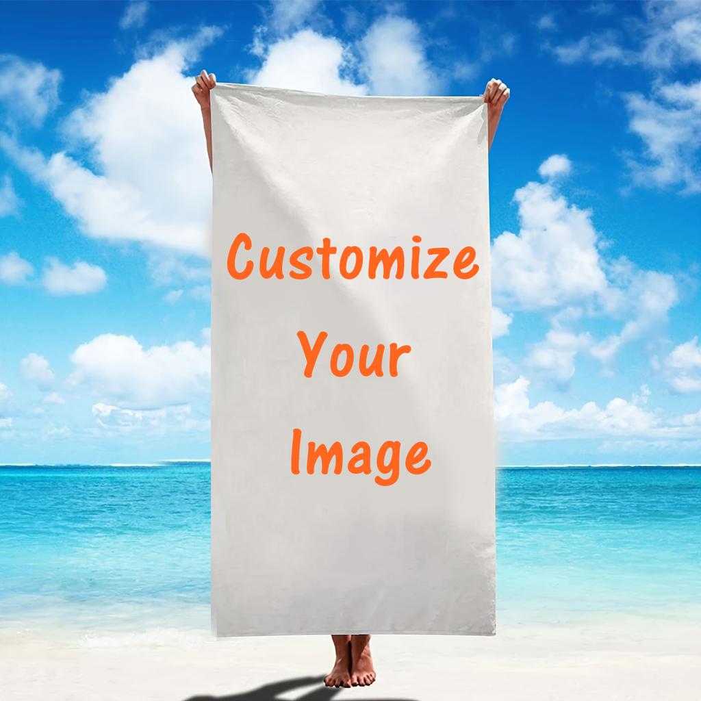 Personalized Beach Towel Customize Photo Funny Picture Microfiber Beach Towel Thin Absorbent for Beach Swimming Yoga Bath Sports
