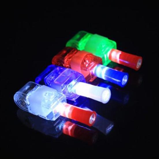 10Pcs Finger Lamp Long-Lasting LED Projection Finger Light Toys Elastic Band