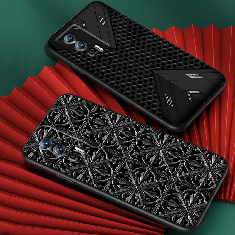 Black carved woven texture Phone Case For Xiaomi Redmi 12 13C 12C 13 10C 9T A2 9A 9C 7A Note 10S 8T 10 9 8 Pro 4G 5G Black