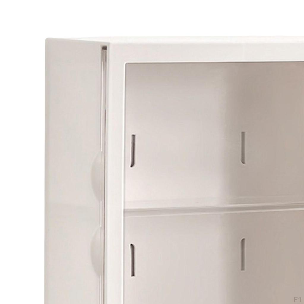 2 Layer Clear Display Case,Dustproof Protection Showcase Storage Box,Wall Mounted Box