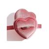 Luxury Valentine's Day Present Heart Shape Custom Pink Green Velvet Ribbon Bow Wedding Jewelry Ring Packaging Box