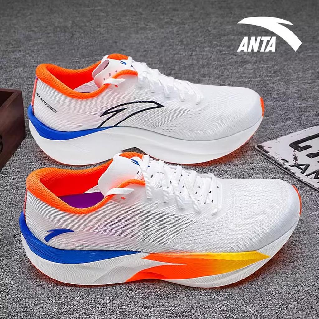Anta Comfortable Versatile Non-Slip Wear-Resistant Low-Top Casual Running Shoes Women sneaker White Blue Orange 122515575-3