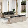 VidaXL Garden Lounge Set with Cushions 8 Pcs, Patio Sofas, Patio Furniture Set, Outdoor Furniture, Grey 3221131