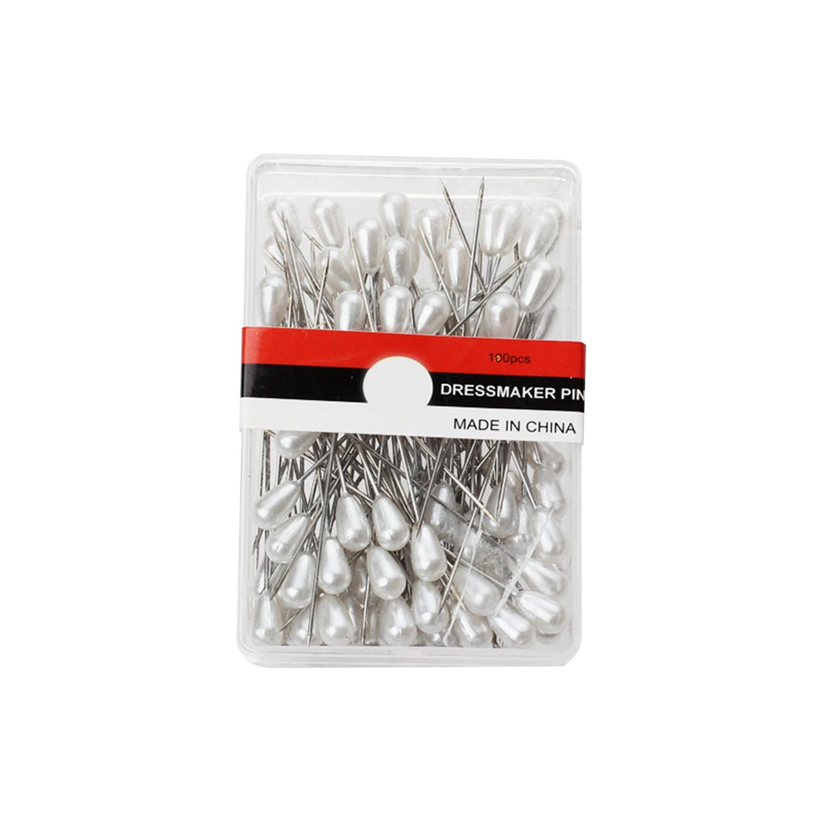 

100 шт. швейных булавок для ткани, иглы для позиционирования крестиков, булавки для квилтинга для портнихи, украшения своими руками, инструменты для рукоделия и шитья One Size белый