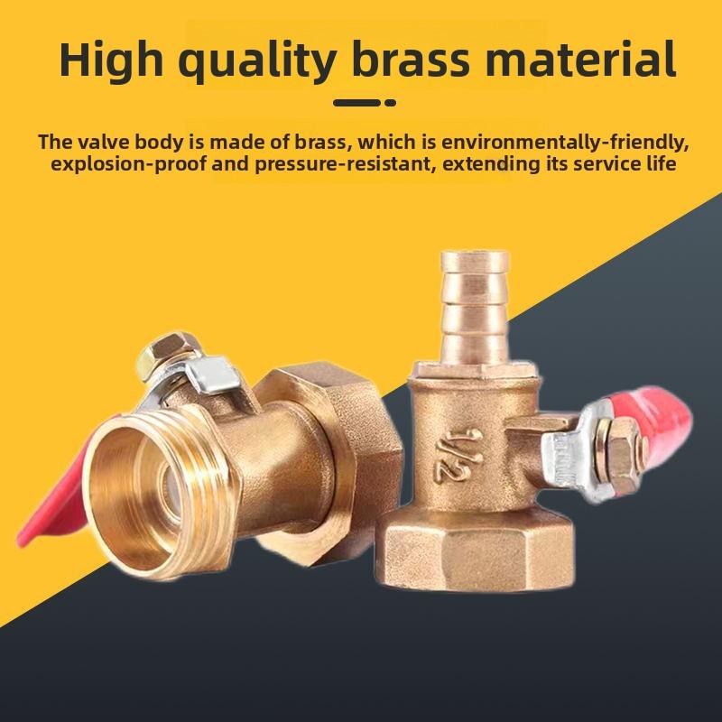 High Quality Brass Ball Valve 6/8/10/12mm Ball Valve High Quality Inline Brass Shut-off Ball Valve