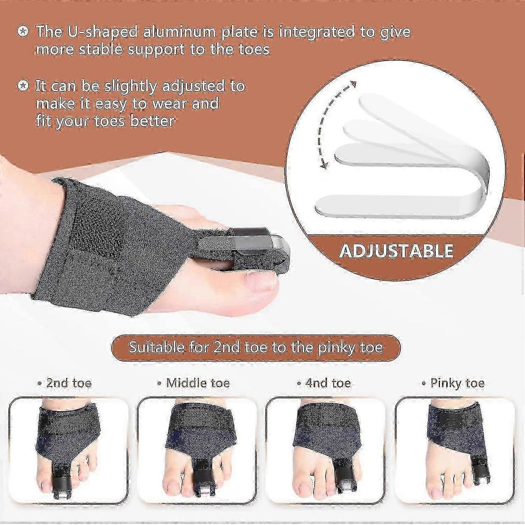 2025 Corrector Hammer Toe Brace for Bent Broken Crooked Curled Claw and Overlapping Toes with Toe Splint Support