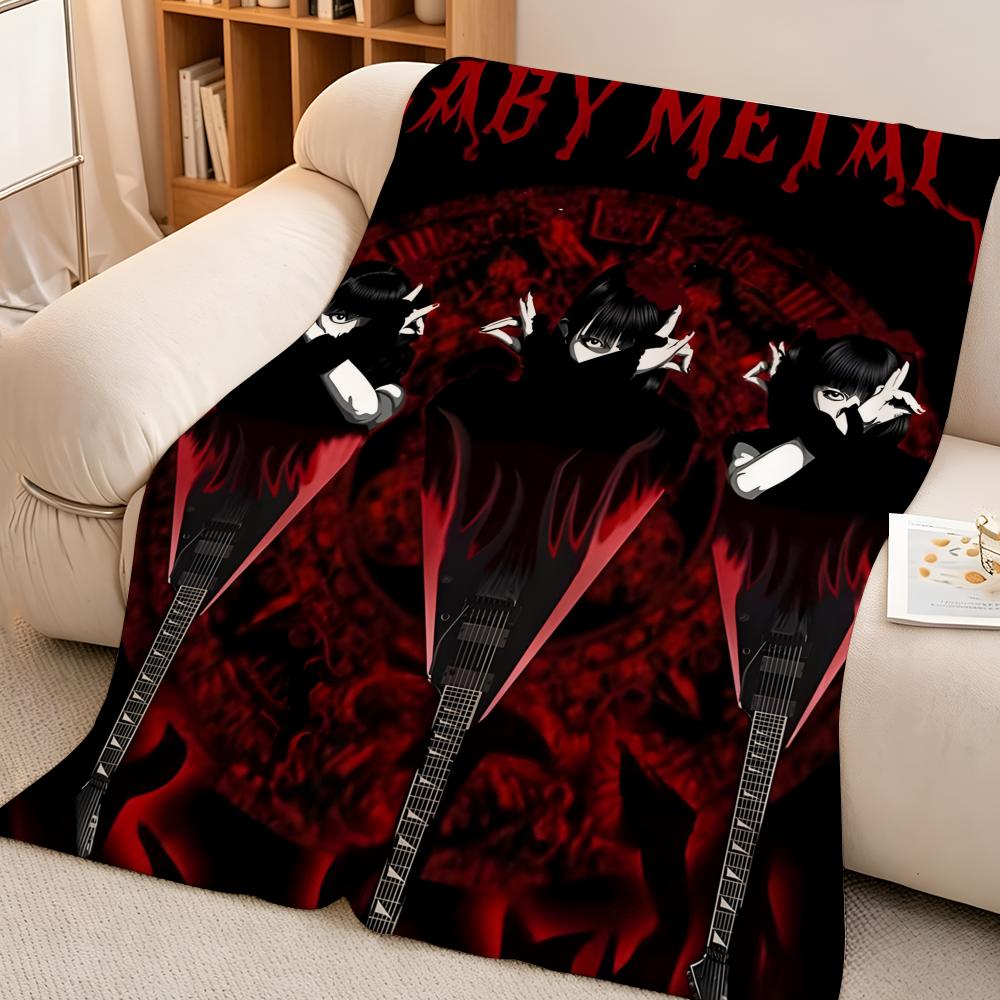 K-pop group B-Babymetal Throw High-Density Short Plush Blanket Soft Skin-Friendly for Sofa Nap Air-Conditioned Room