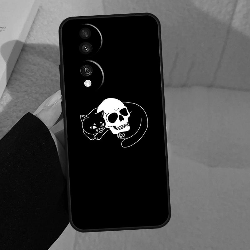 Witch Black Cat For Honor Magic V5 5 6 7 Pro Case For Honor X9a X9b X9c X8a X8b 50 70 90 200 400 Lite Cover