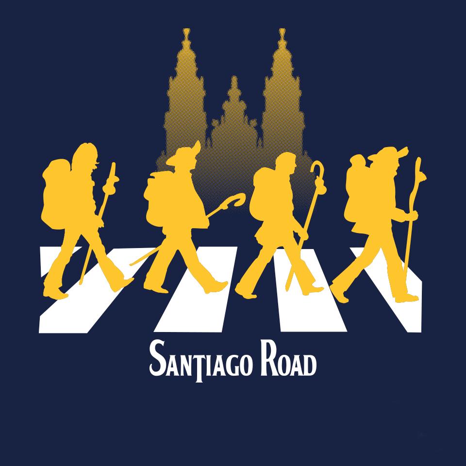 Divertente T-shirt Ispirazione Abbey Road Strada di Santiago Manica Corta Casual 100% Cotone Girocollo T-shirt da Uomo Taglia S-3XL