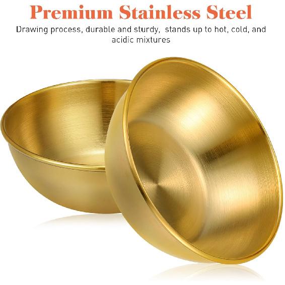 Kichvoe 2Pcs Brass Offering Bowl: Stainless Steel Buddhist Offering Bowl Mini Water Bowl Holy Water Bowl Yoga Meditation Bowl Gold Bowl Saucers Bowl