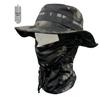 Outdoor Sonnenschutz Camouflage Hut & Sturmhauben Set: Winddicht, Sonnenschutz für Bergsteigen, Angeln & Radfahren
