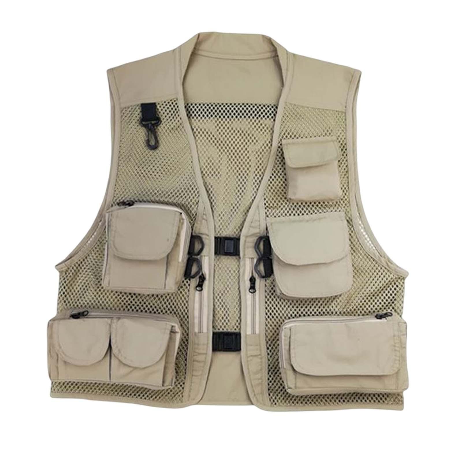 

Fishing Vest Waistcoat with Multi Pockets Breathable Photography Removable Coat M