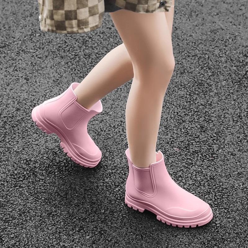 New Versatile Chelsea Short Tube TPE Rain Shoes Women's Rain Boots Martin Boots Non-slip Water Boots Rain Boots Adult Galoshes