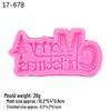 Multi-Language Merry Christmas Silicone Molds for Fondant, Cake, Chocolate & Clay